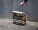 Firewood rack // Log holder // storage // Minimalistic Scandinavian design, Transparent Finish - Raw metal Look