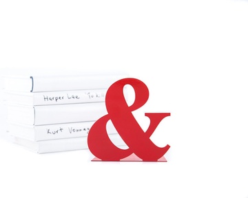 Metal Bookend // -&- // Ampersand // by Atelier Article, Red
