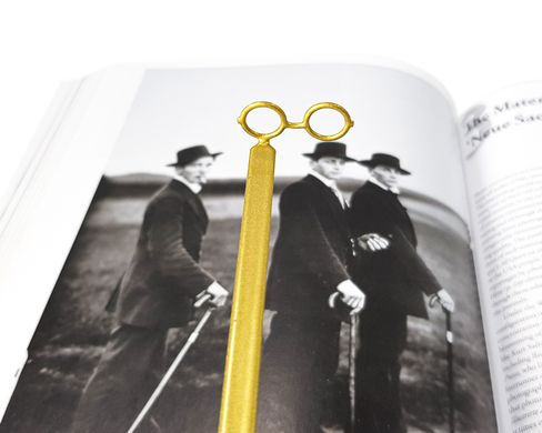 Metal Bookmark Golden Eyeglasses, Golden
