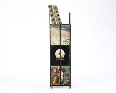 Vinyl Record Mobile Stand, hold around 280 LP records., Black