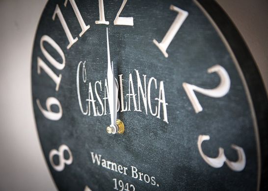 Wall clock // Casablanca // pseudo vintage birch clock hand painted by Atelier Article, Black