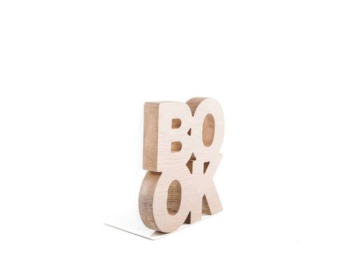 One bookend BookOne // Wooden edition // functional shelf decor by Atelier Article, Beige