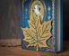 A metal bookend Maple Leaf Golden Metallic by Atelier Article, Golden