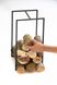 Small Log Holder With a Handle, Black
