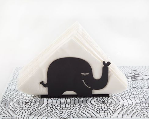 Modern napkin holder Smiling elephant. Make your kitchen unique.