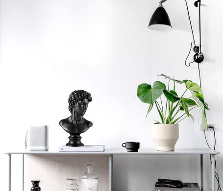 Male Bust Sculpture // Trendy ancient statue for Modern Home // Black edition by Atelier Article, Black