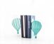Hot Air Balloons Bookends Romantic vintage theme by Atelier Article, Green