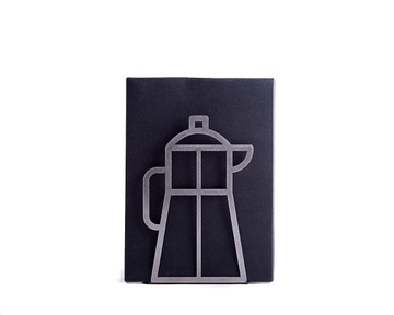 A Metal Kitchen bookend // Coffee pot // cookbook holder by Atelier Article, Gray
