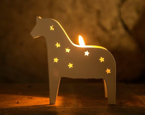 Candle holder "Scandinavian Dala Horse" by Atelier Article