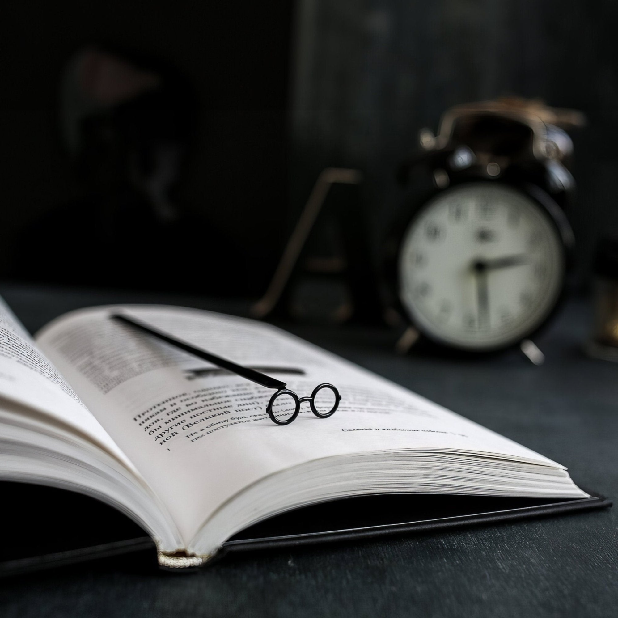 Black metal bookmark Round Glasses- Atelier Article