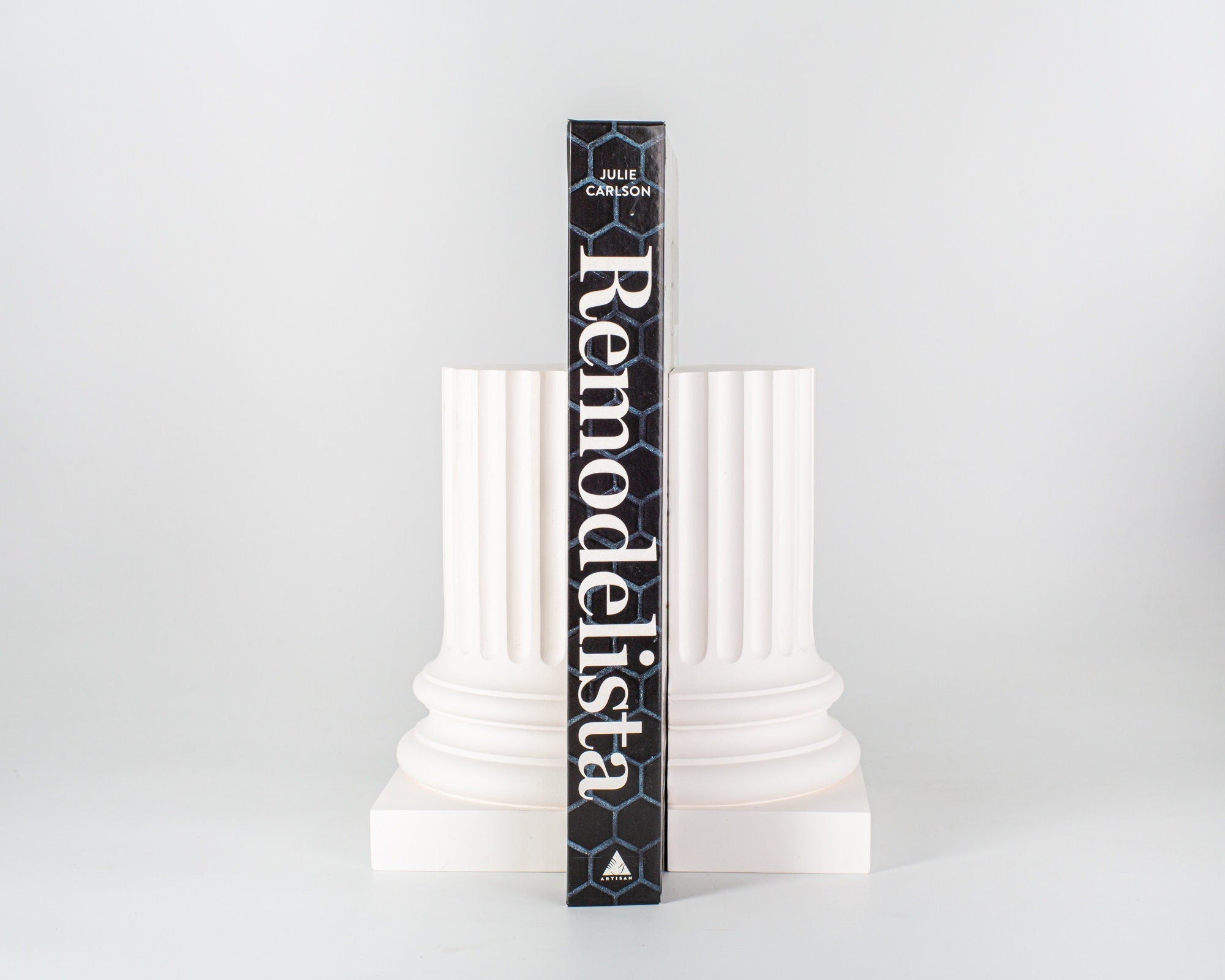 Architectural Neoclassical Style Plaster Pillar Bookends - Atelier Article