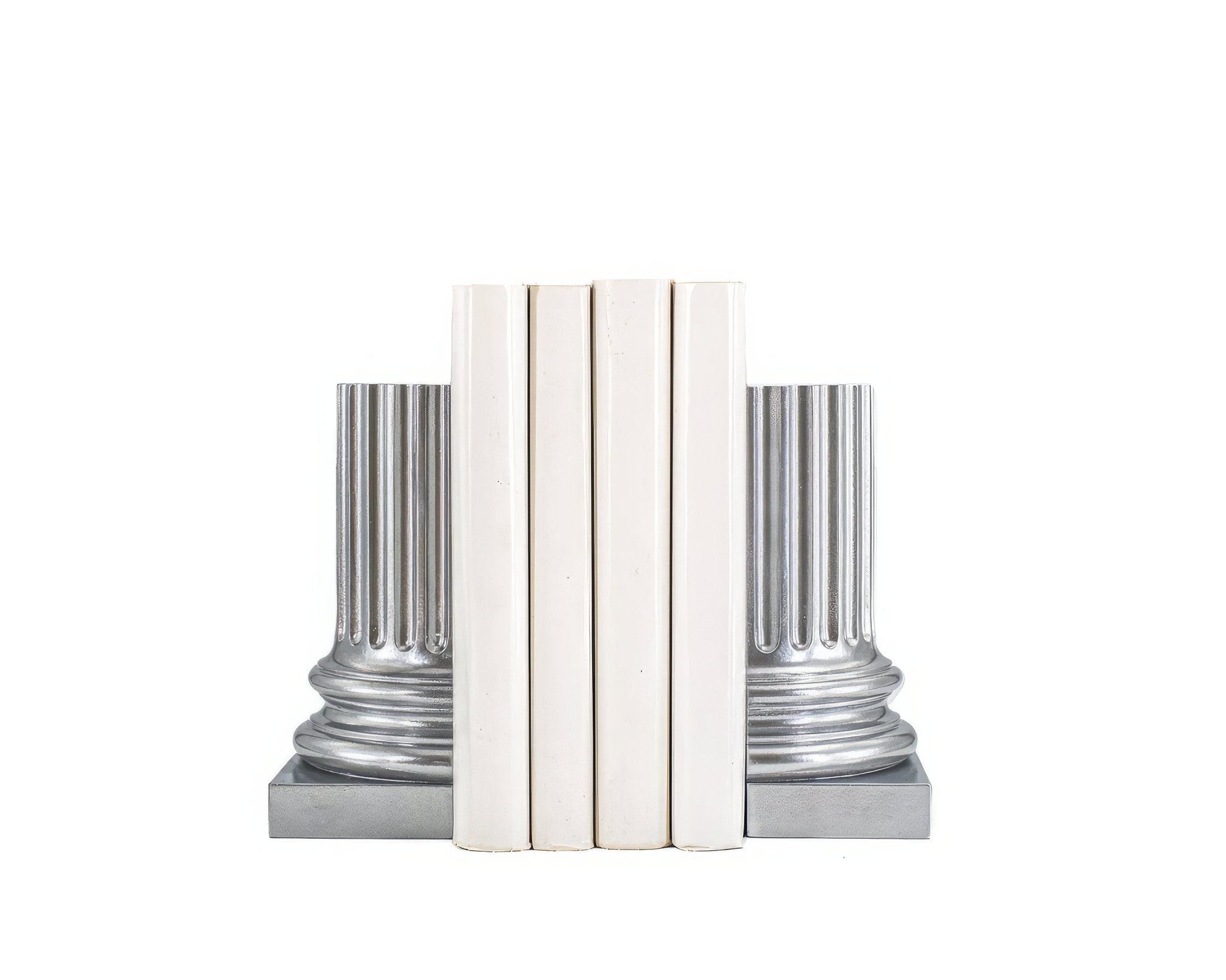 Architectural Neoclassical Style Plaster Pillar Bookends - Atelier Article