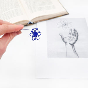 Atom Bookmark - Small Bookish Gift for Avid Readers, Bookworms, and Science Teacher Best Friends - Atelier Article