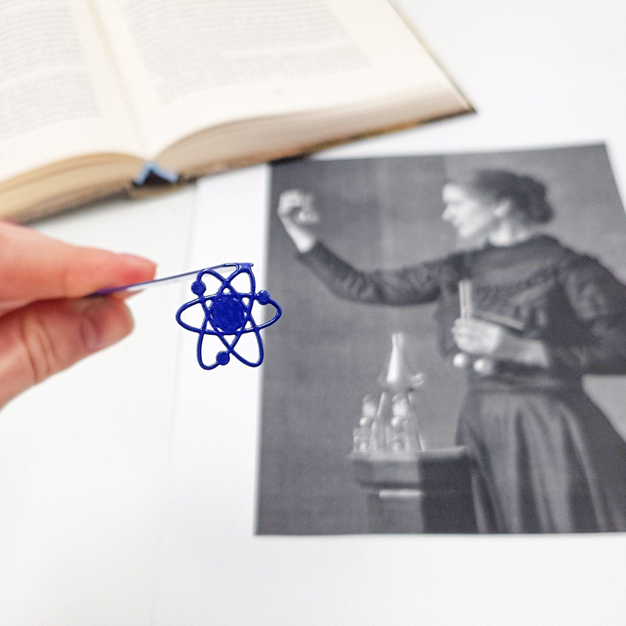 Atom Bookmark - Small Bookish Gift for Avid Readers, Bookworms, and Science Teacher Best Friends - Atelier Article