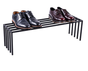 Black Metal Shoe Rack - Minimalist Shoe Storage for Entryway - Atelier Article