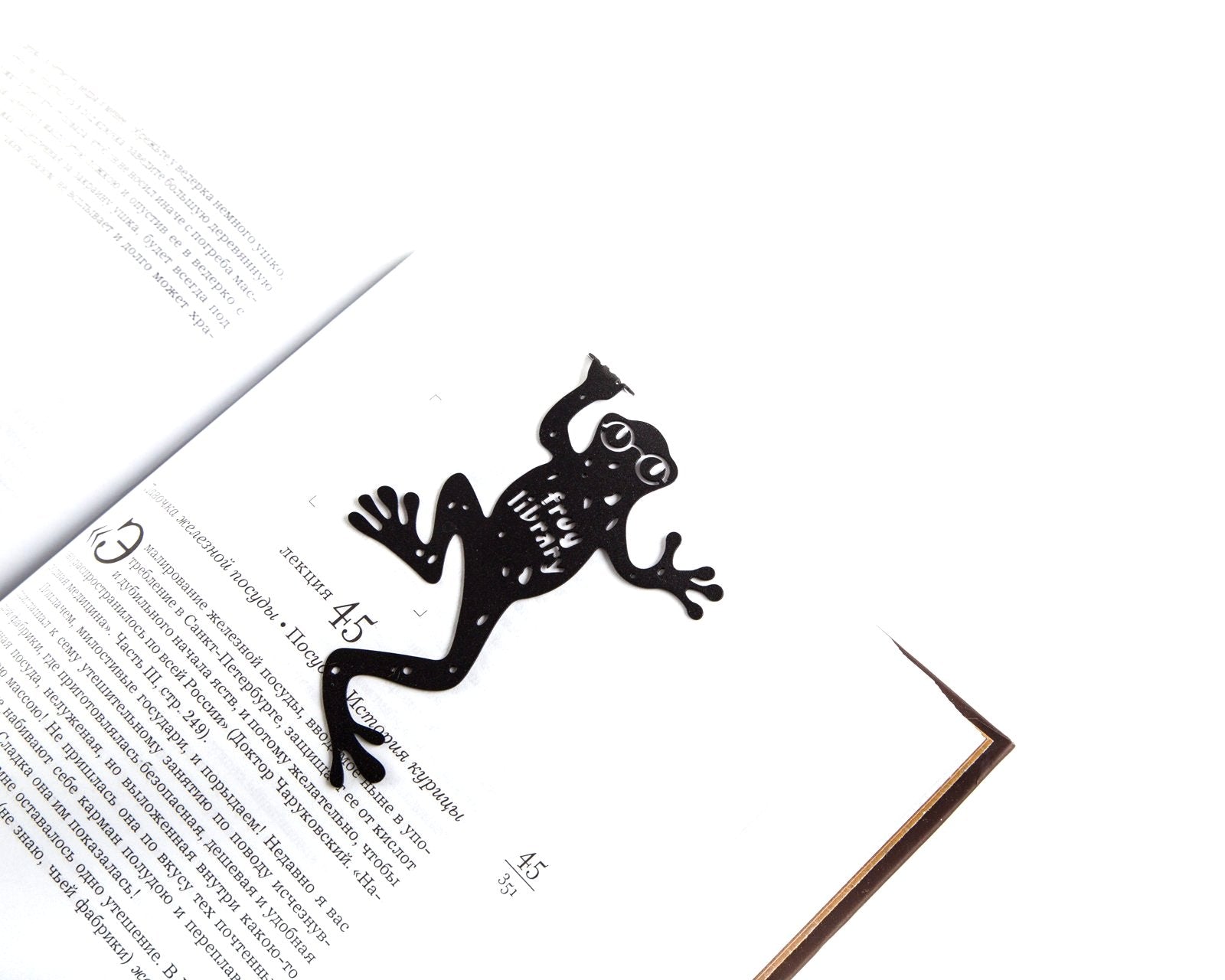 Bookmark "Frog Library". - Atelier Article