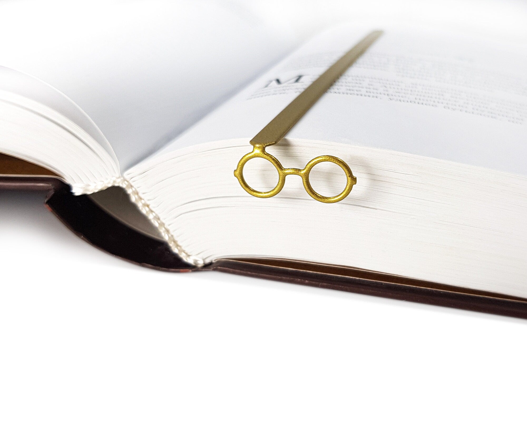 Bookmark "Golden Round Glasses". - Atelier Article