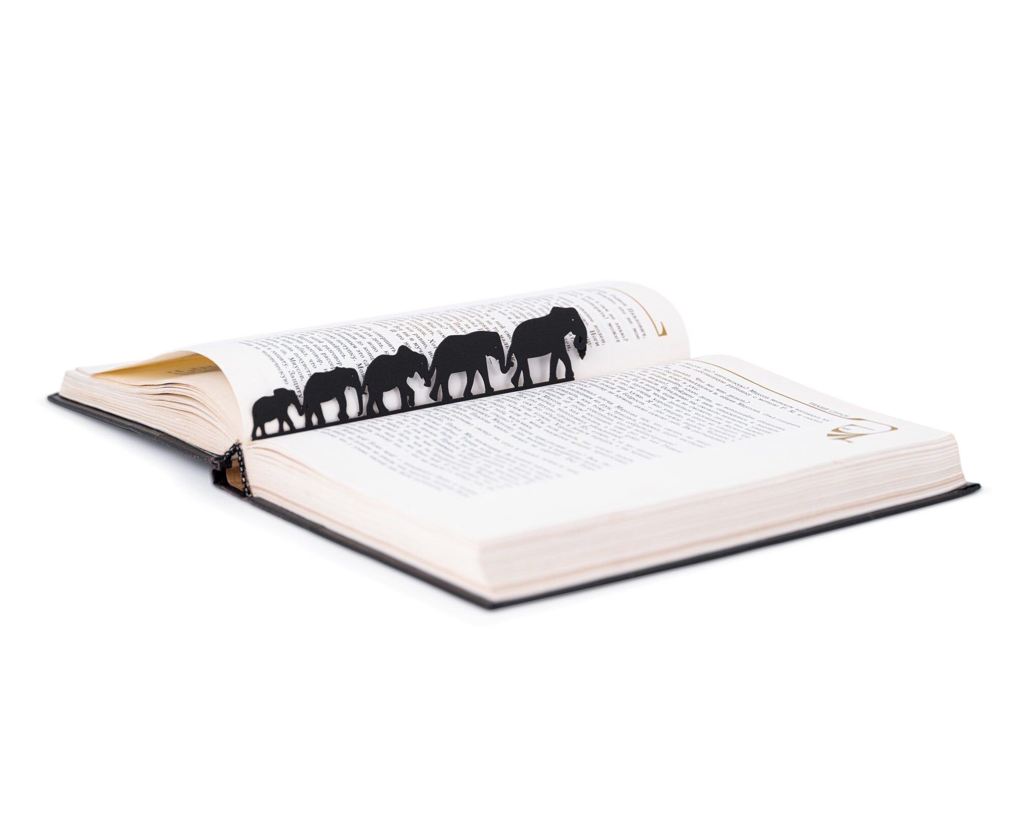 Herd of Elephants Bookmark - Small Bookish Gift for Elephant Lovers, Stocking Stuffer for Bookworms - Atelier Article