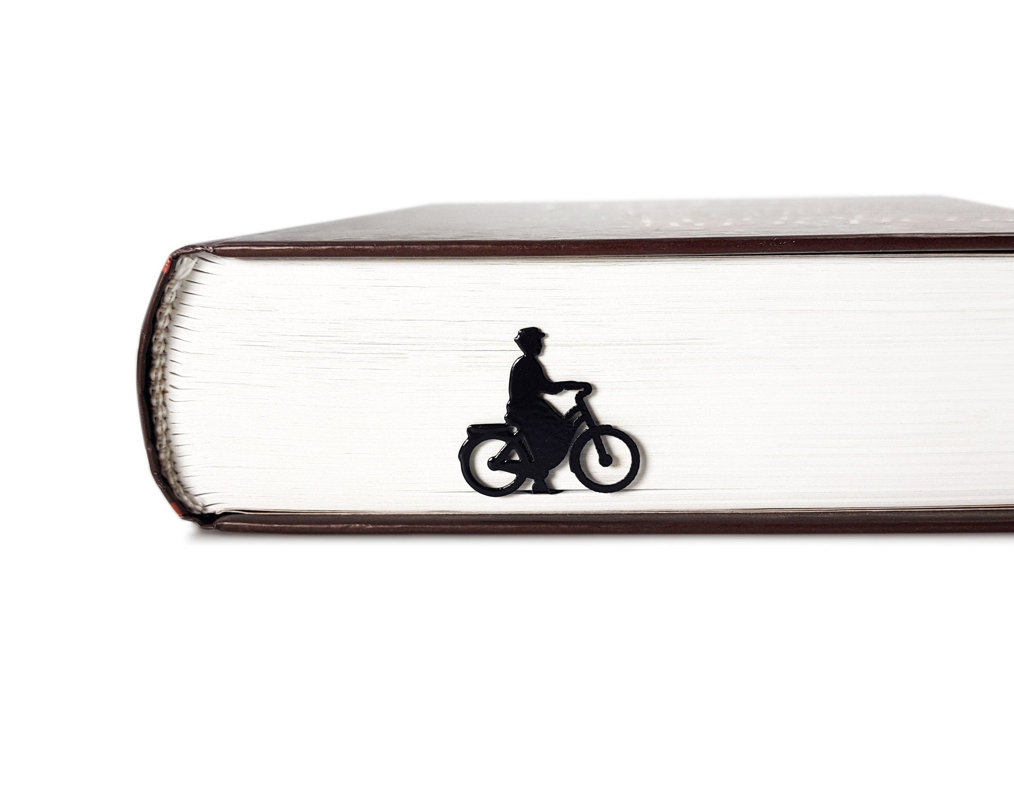 Lady on the Bike Bookmark - Elegant and Dynamic Design for Avid Readers and Cycling Enthusiasts - Atelier Article