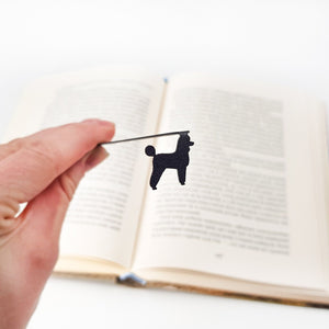 Poodle Black Metal Bookmark - Elegant and Stylish Design for Dog Lovers and Avid Readers - Atelier Article