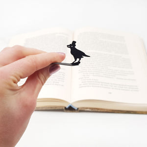 Raven in High Hat Bookmark - Small Bookish Gift for Avid Readers and Dark Academia Admirers - Atelier Article