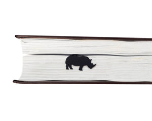 Black metal Bookmark "Rhinos". - Atelier Article