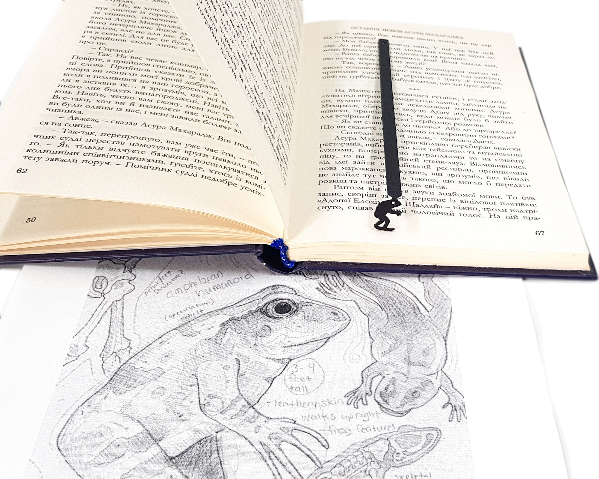 Cryptid Bookmark Frogman. - Atelier Article