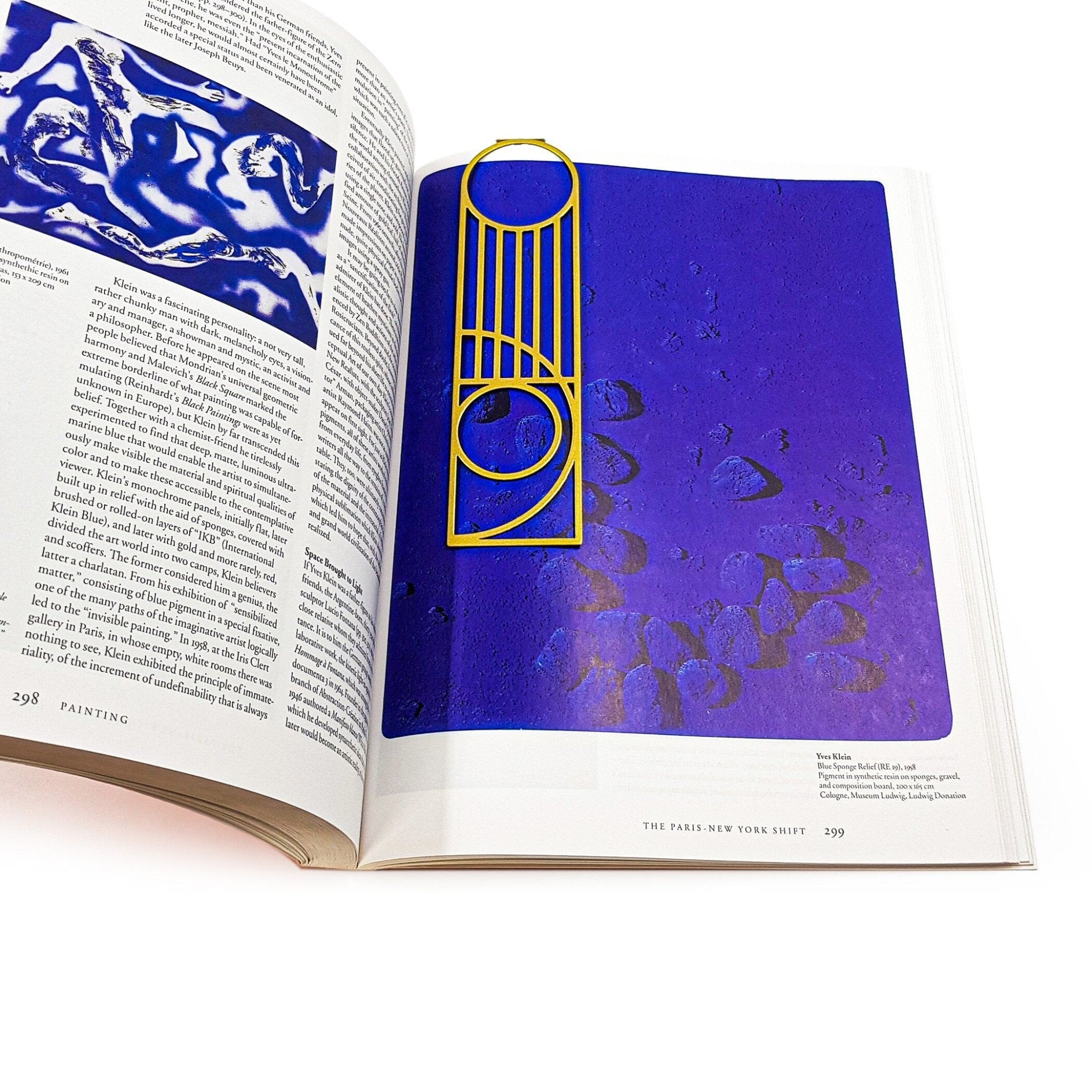 Golden Bookmark "Bauhaus Geometry". - Atelier Article