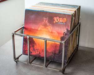 Industrial style Metal Vinyl Record Crate - Atelier Article