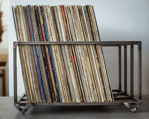 Industrial style Metal Vinyl Record Crate - Atelier Article