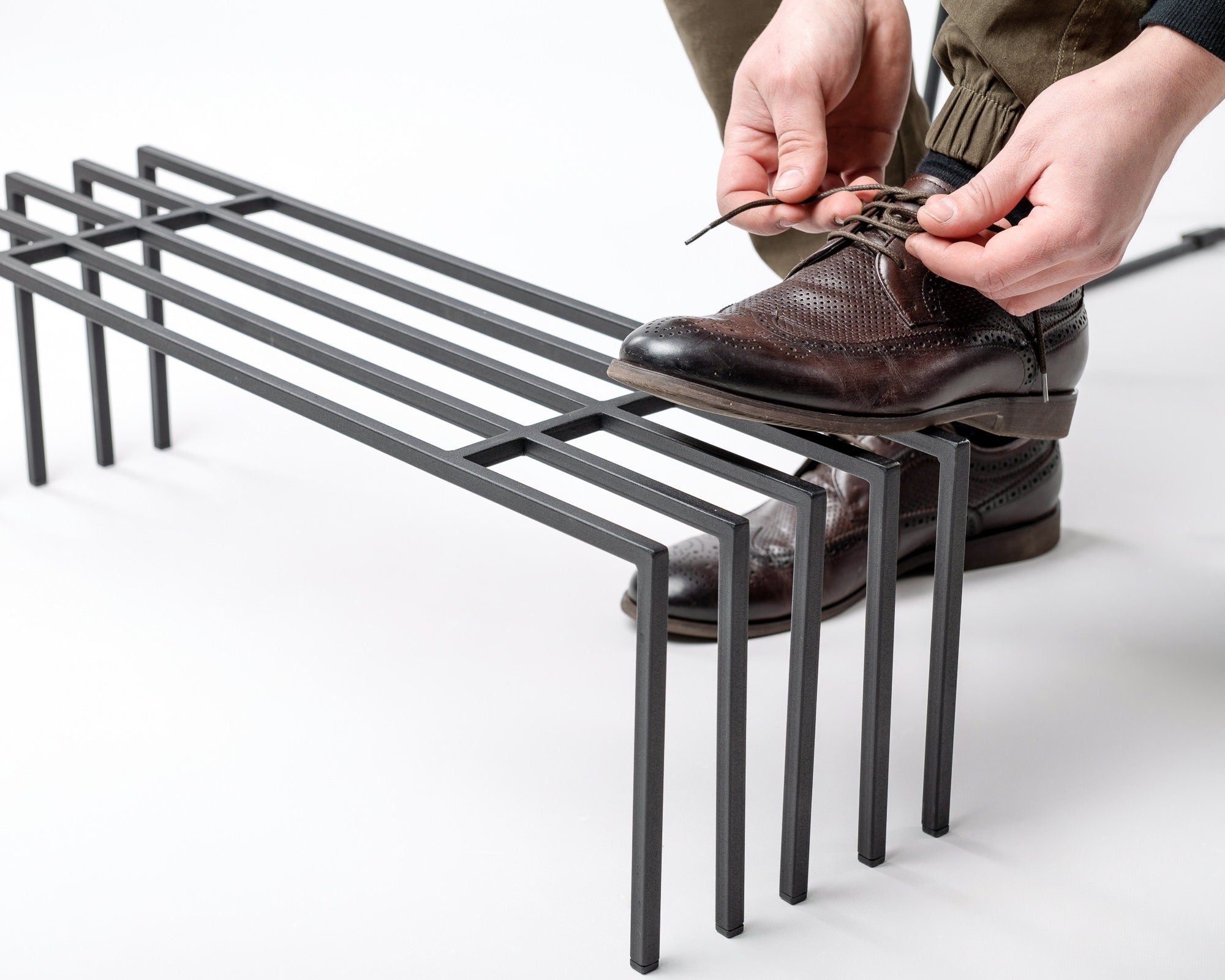 Metal Shoe Rack - Minimalist Hand Welded Shoe Storage for Stylish Home - Atelier Article