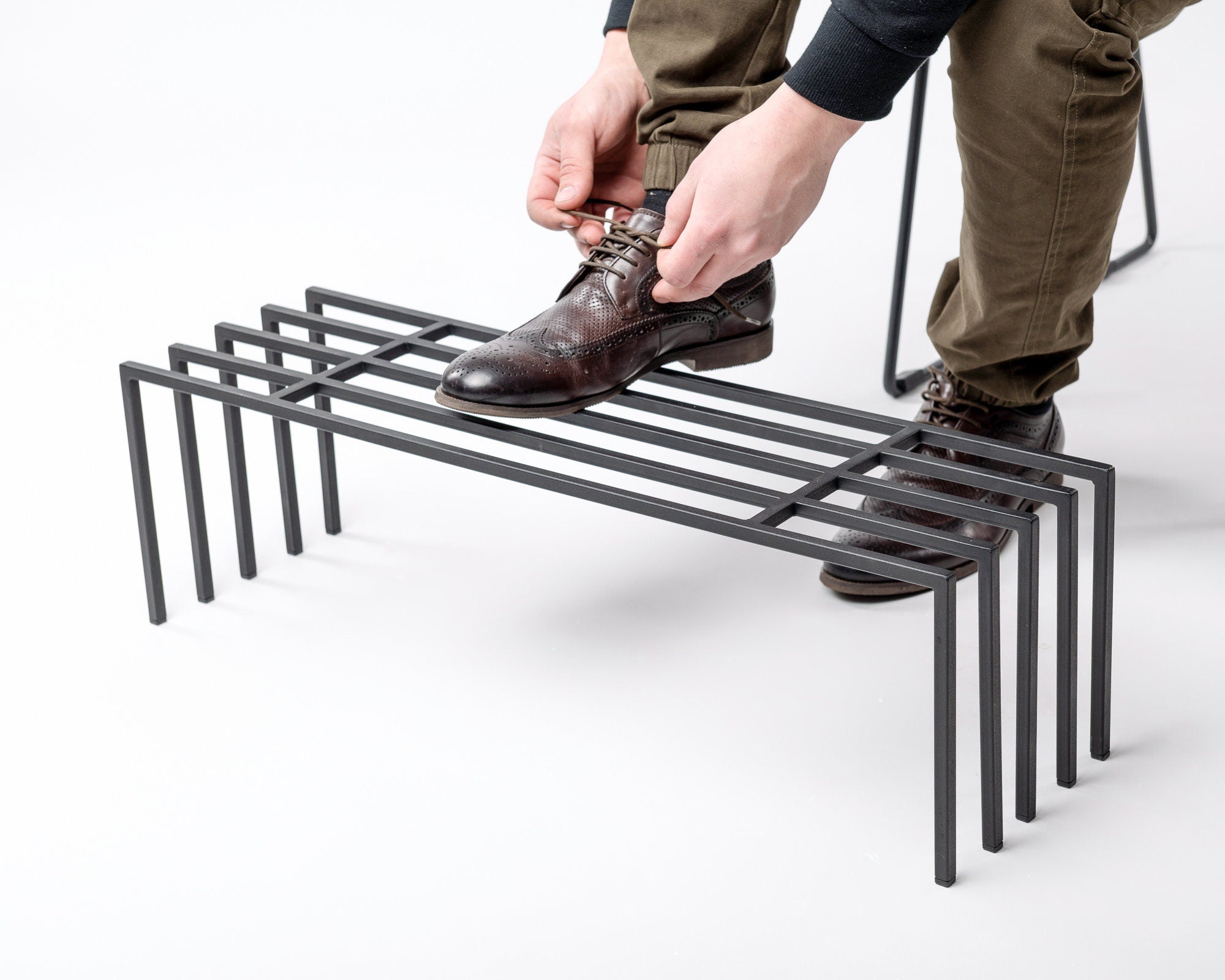 Metal Shoe Rack - Minimalist Hand Welded Shoe Storage for Stylish Home - Atelier Article