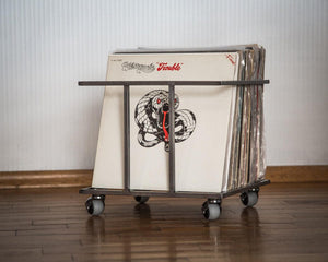 Modern and Light Metal Crate for Vinyl Records - Atelier Article