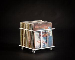 Modern and Light Metal Crate for Vinyl Records - Atelier Article