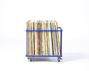 Modern and Light Metal Crate for Vinyl Records - Atelier Article