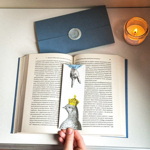 Paper Bookmark "Pigeon Queen and The Guiding Hand." - Atelier Article