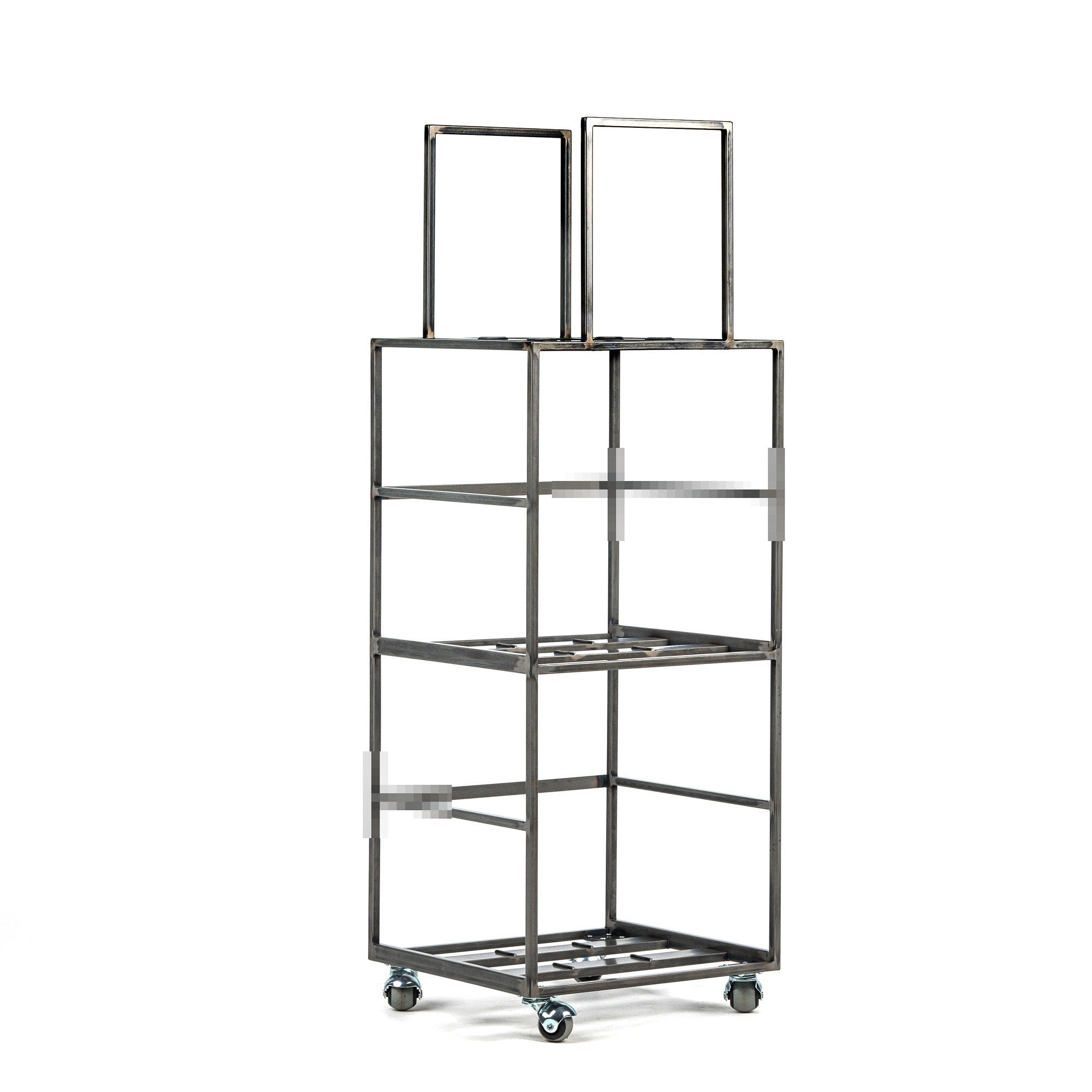 Premium Quality Hand-welded Triple Deck LP Album Mobile Stand. New and Improved model - Atelier Article