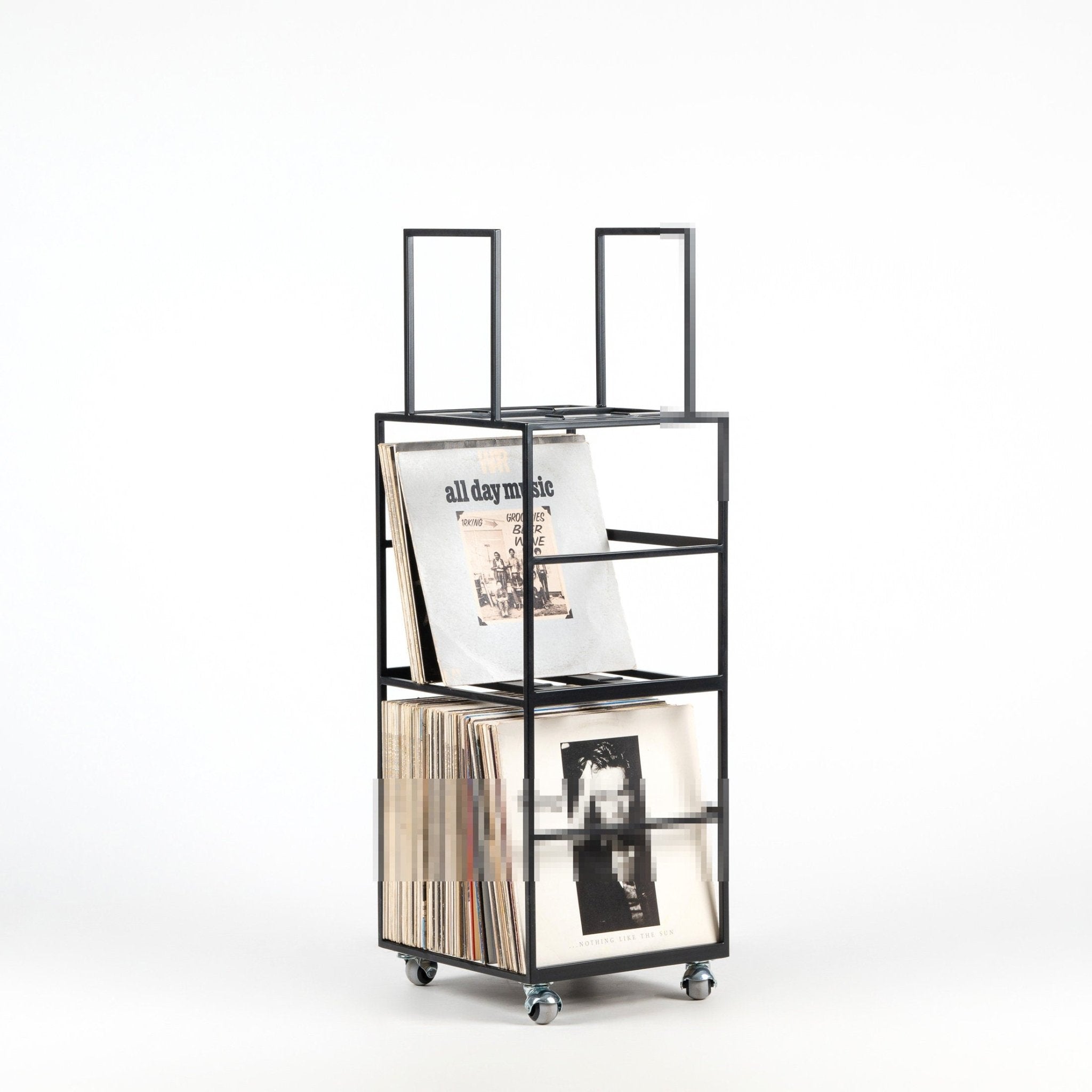 Premium Quality Hand-welded Triple Deck LP Album Mobile Stand. New and Improved model. - Atelier Article