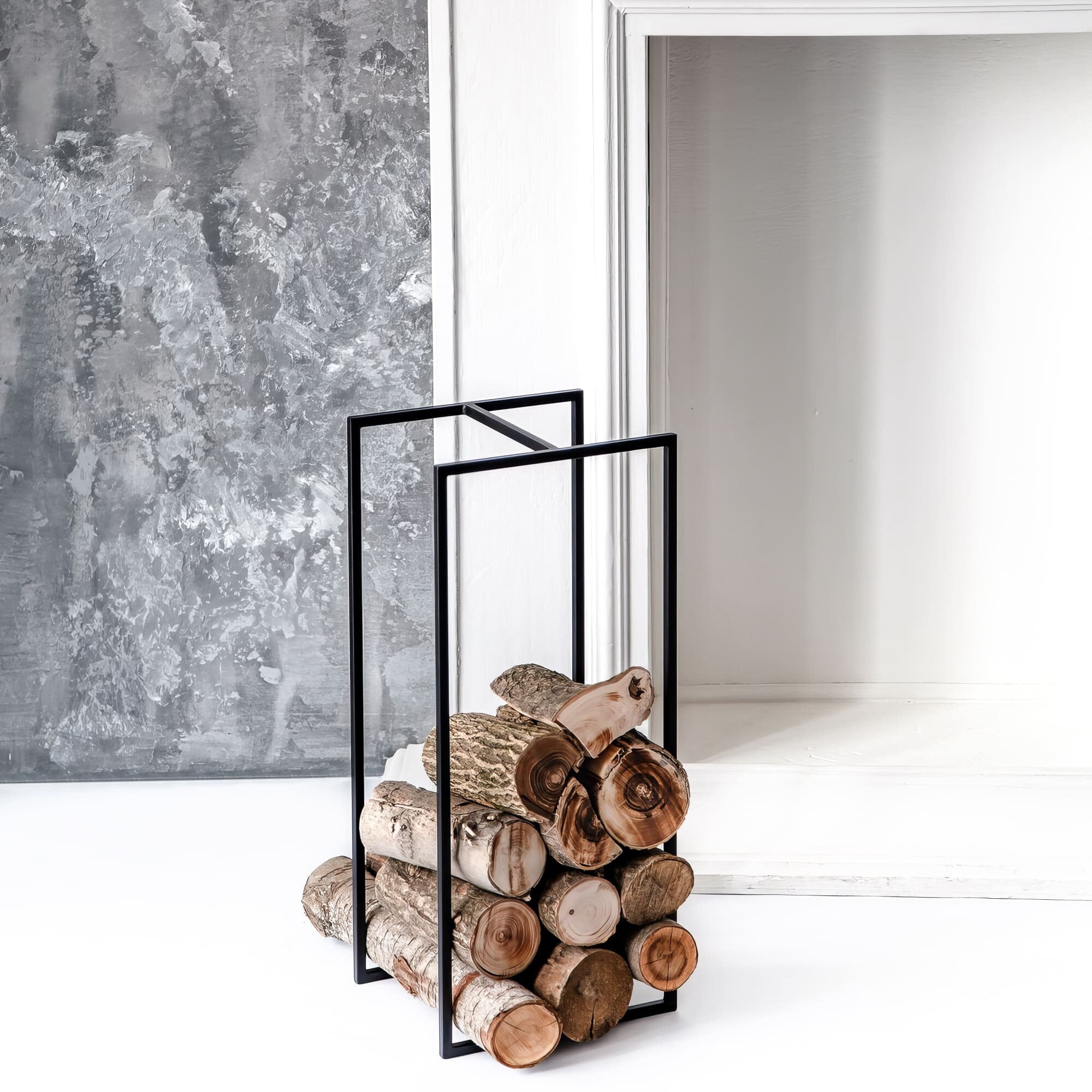 Scandi Style Small Log Holder with Handle - Atelier Article