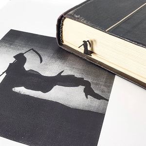 Grim Reaper Scary Bookmark - Dark and Mysterious Design for Horror Lovers and Avid Readers - Atelier Article