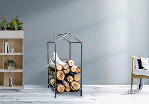 Stylish Nordic Log Holder "Scandi - One" - Premium Quality Firewood Storage Hand - Welded in Ukraine - Atelier Article