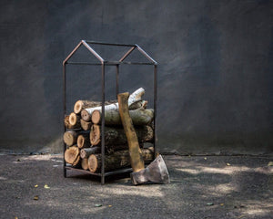 Stylish Nordic Log Holder "Scandi - One" - Premium Quality Firewood Storage Hand - Welded in Ukraine - Atelier Article