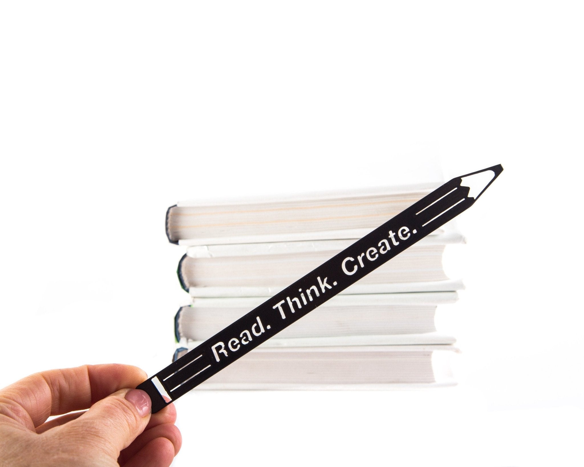 Unique Bookmark Pencil "Read, Think, Create". - Atelier Article