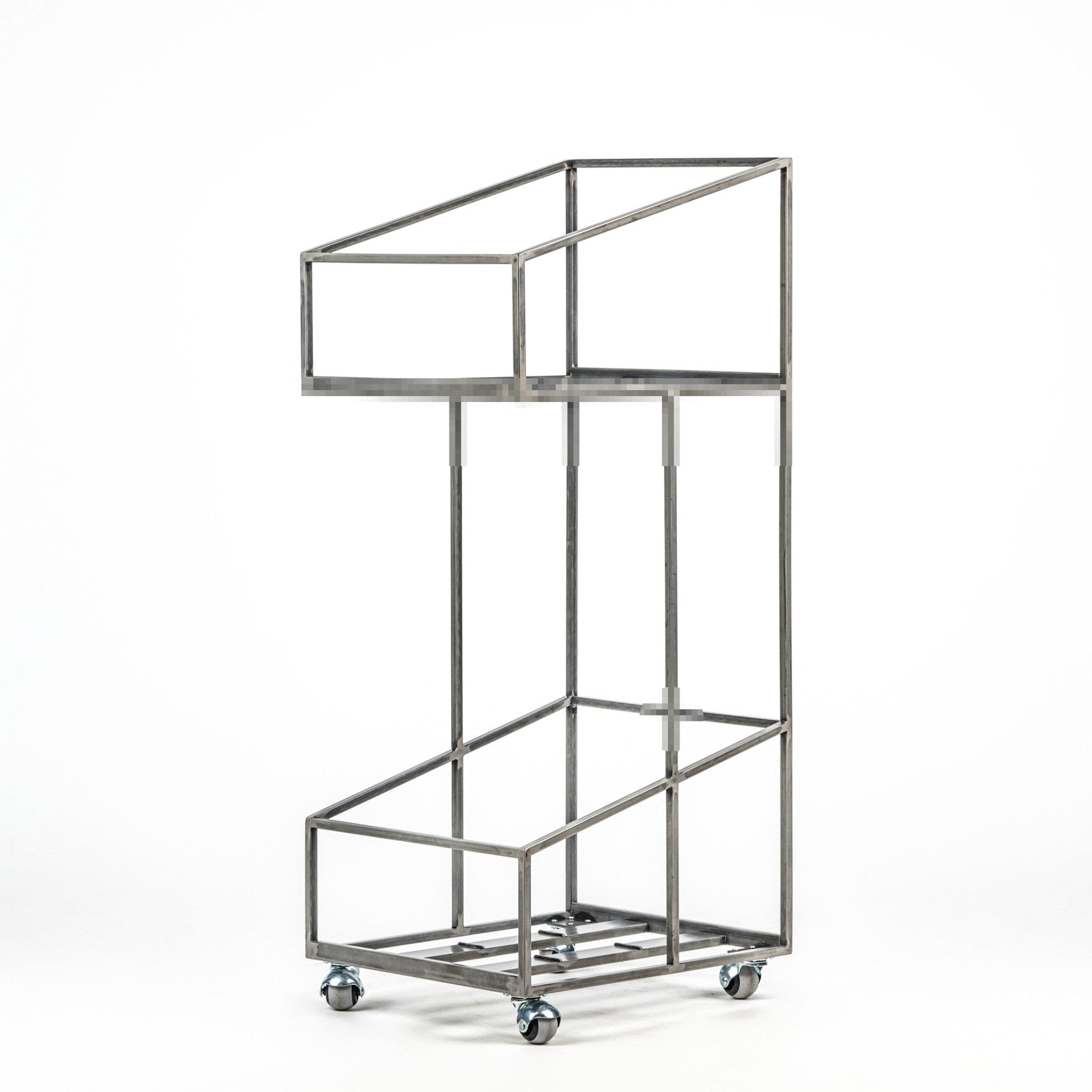 Vinyl Record Storage, Double Deck Shopping Cart Style Mobile Record Stand. - Atelier Article