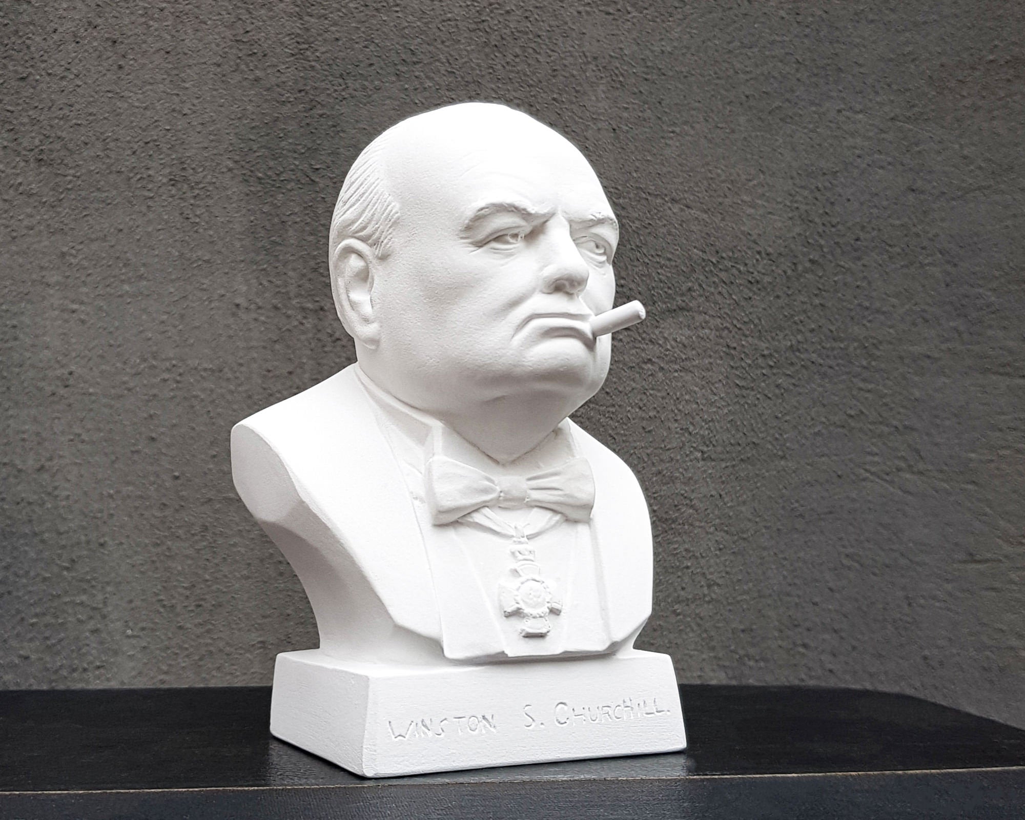 Winston Churchill Natural Plaster Bust - Atelier Article