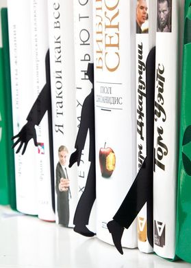 Book dividers // bookmarks // SET of 3 «Mystery without a Gun» by Atelier Article, Black