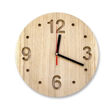 Wall clock "Round Wood" by Atelier Article