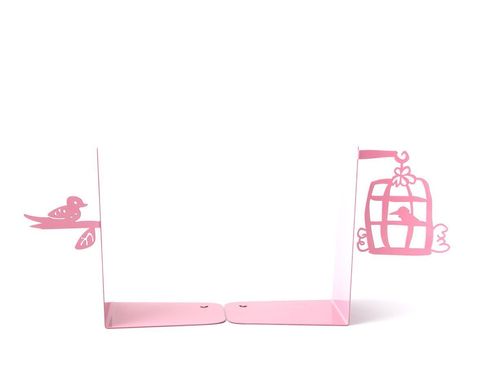 Nursery Bookends A Pair of different birds by Atelier Article, Pink