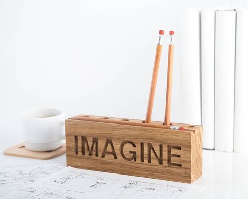 Desk organiser // IMAGINE for pencils, brushes and pens // Handmade by Atelier Article, Beige