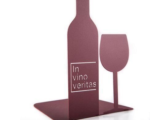 Metal Kitchen bookends «In vino veritas» by Atelier Article, Brown